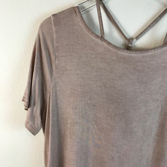 Andrée By Unit Knit Tunic With Lace Panel and Crisscross Back Straps Size Large - Picture 3 of 8